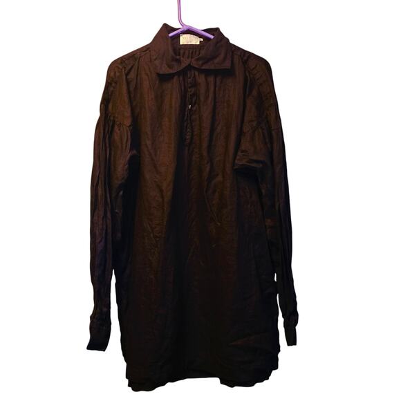 Darcy clothing linen mens square cut 18th century pattern shirt - Picture 1 of 4